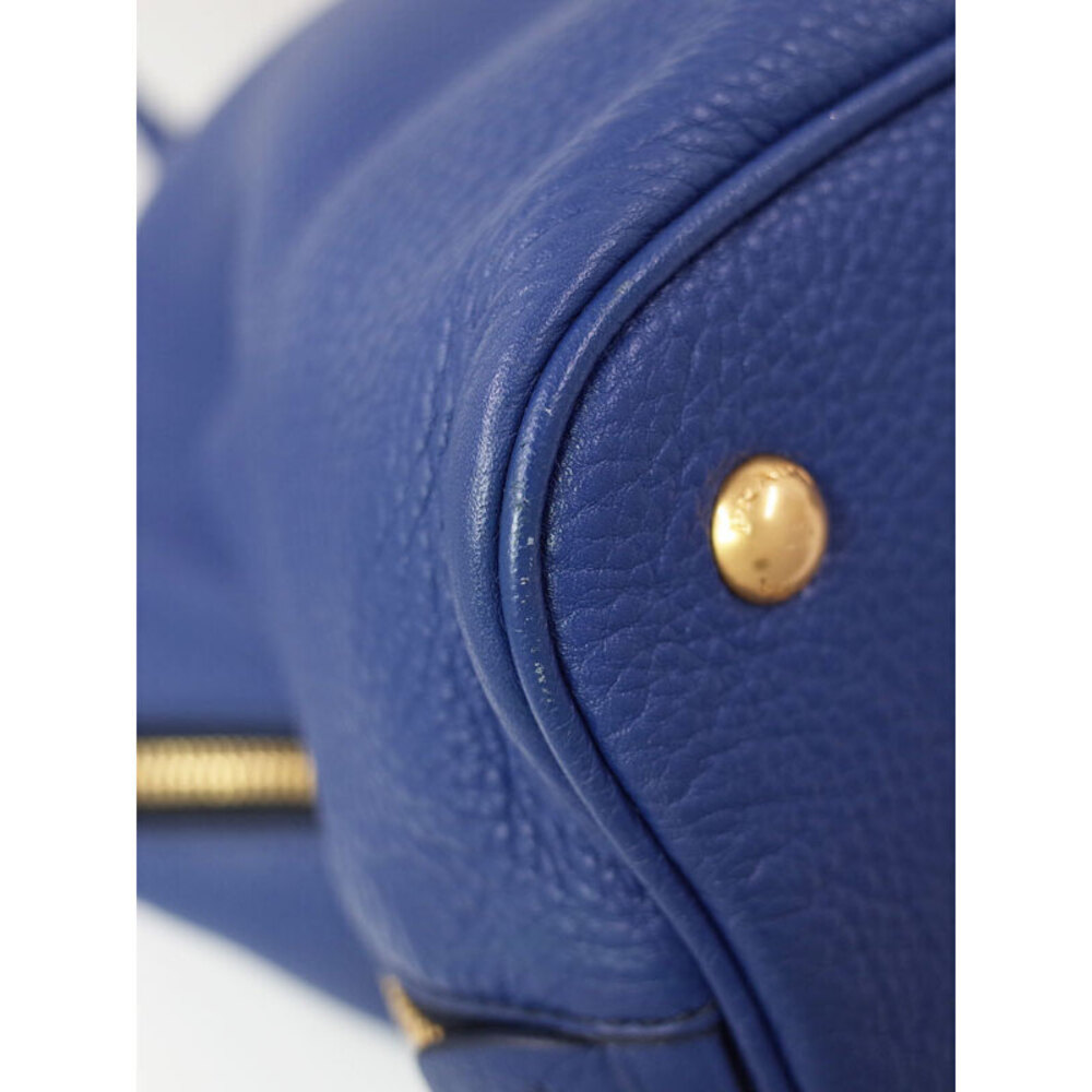 Prada Vitello Daino leather shopping tote bag Blue - Picture 6 of 9